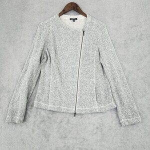 Eileen Fisher Womens M Tweed Organic Cotton  Full Zip Jacket   GT